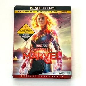 Marvel Studios Captain Marvel 4K Ultra HD Blu-Ray + Digital Code NEW
